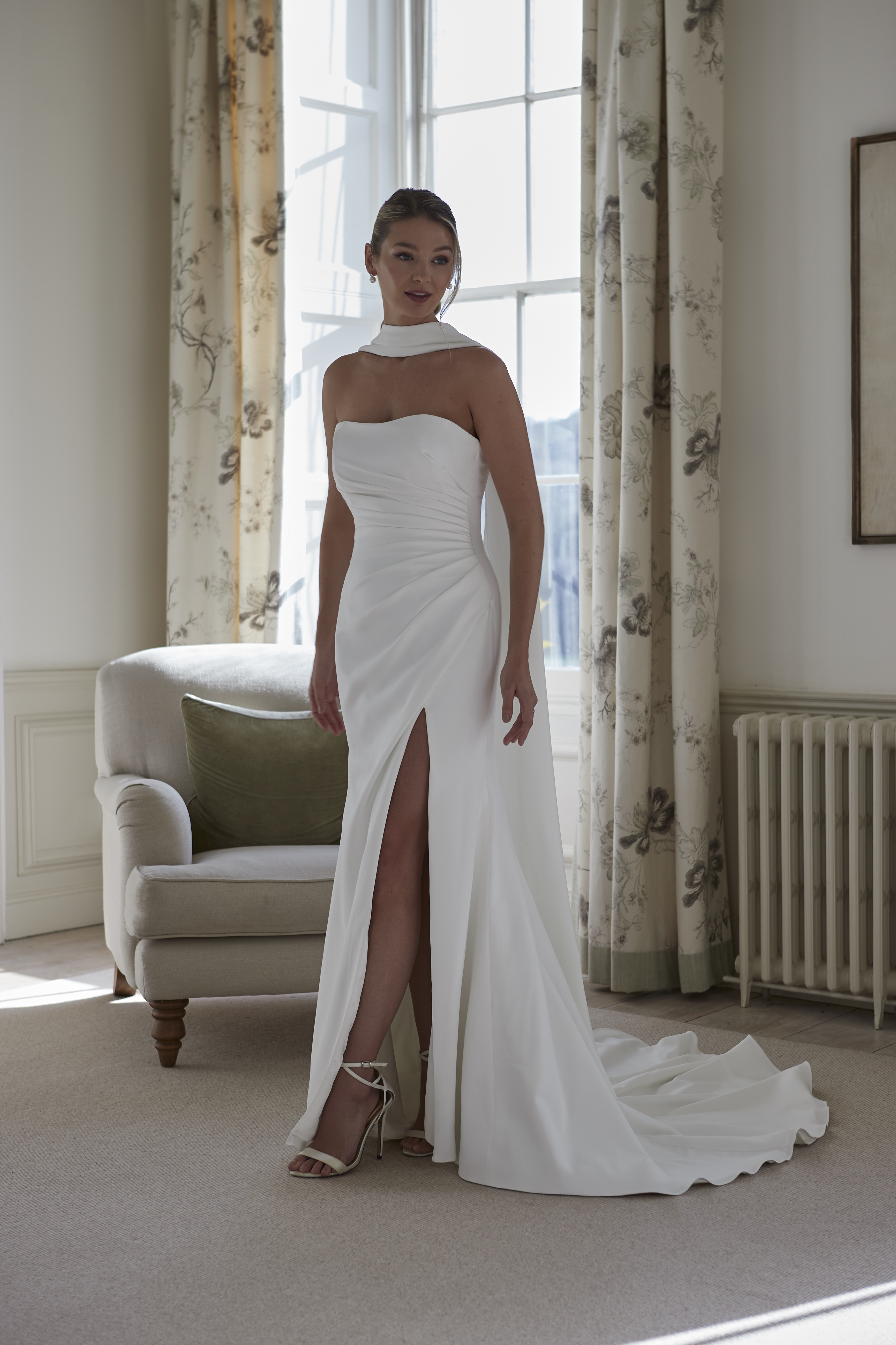 chiffon jacket for wedding dress Simple A-line with Bridal Jacket color:Rose Gold Eva Fashion Style Dresses: Going Out Sage Green Satin Wedding
